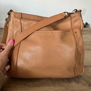 American Leather Co. Tan leather shoulder Bag